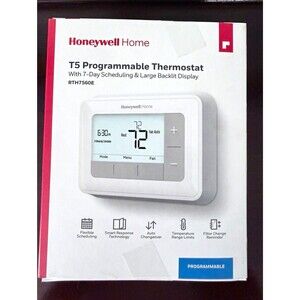 Honeywell Home T5 Programmable Thermostat Wi-Fi 7-Day RTH7560E 2H/2C